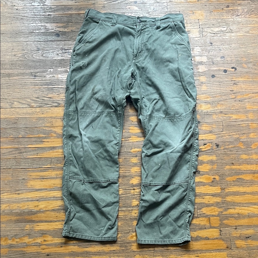 Patagonia Men's All Seasons Double Knee Work Pants Green Size 34